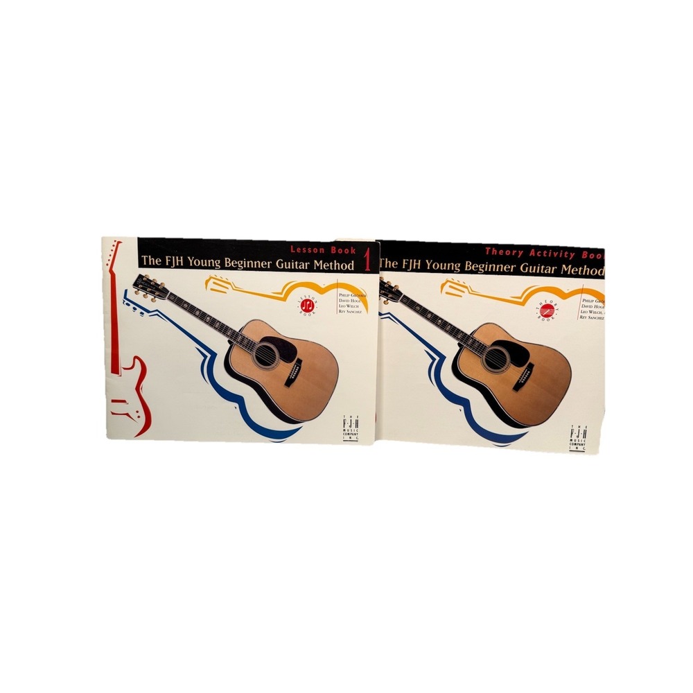 FJH Young Beginner Guitar Method Book 1 + Theory Activity Book Set Learn Chords